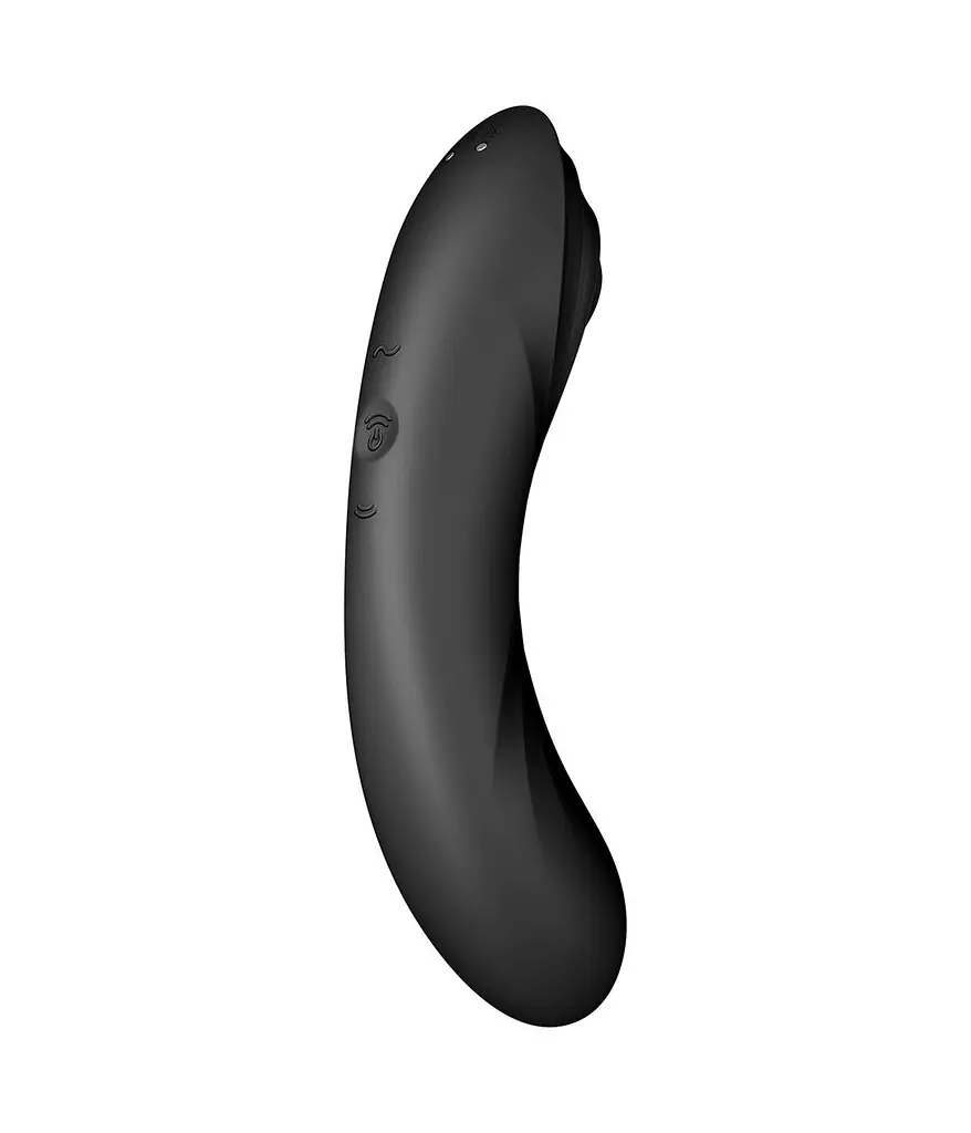 Вакуумный стимулятор клитора с вибрацией Satisfyer Curvy Trinity 4 черный - фото 5