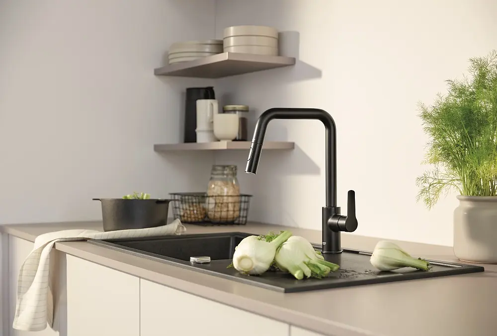 Змішувач для кухні Grohe QuickFix Start 306312430 Чорний матовий - фото 9