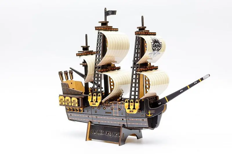 Дерев'яний 3D конструктор "Піратський корабель" Puz-00928 р. 34 x 27 x 9см PuzzleOk - фото 5