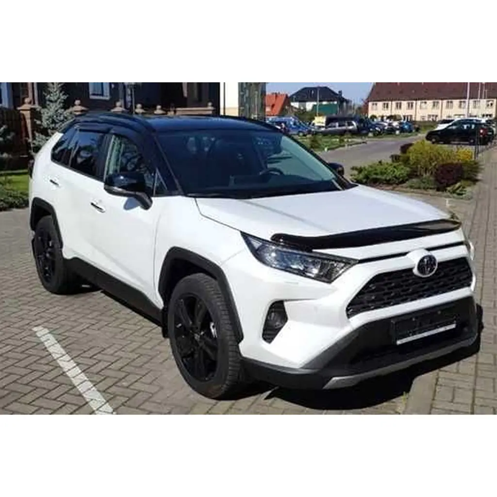 Дефлектор капоту мухобійка для Toyota RAV4 2019- Євро Кріплення (Vip Tuning) - фото 3