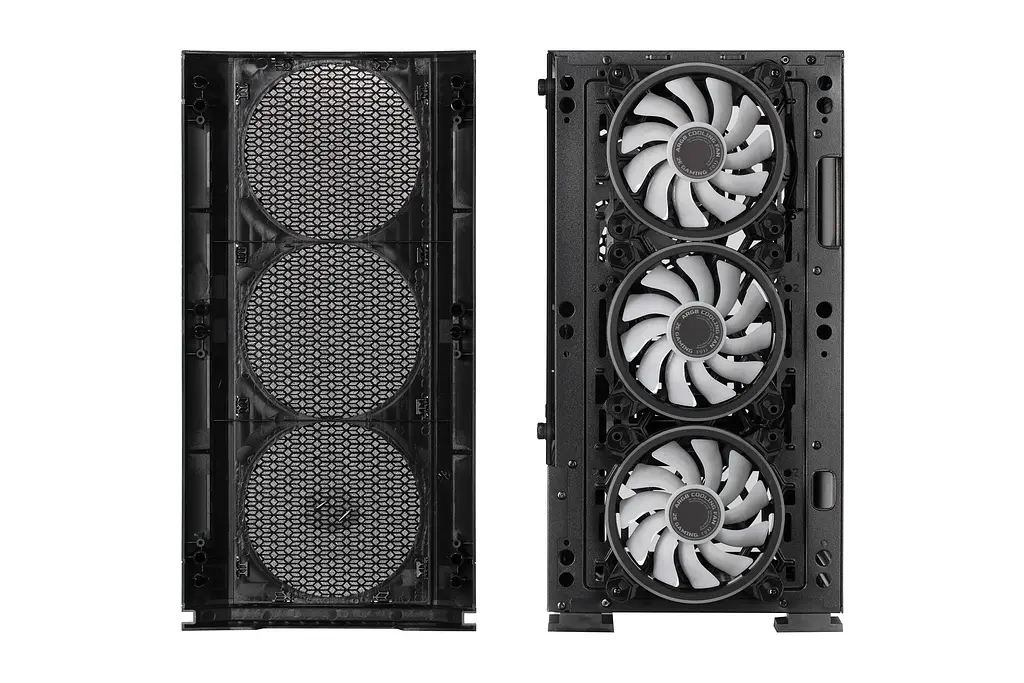 2E Gaming Корпус Calleo GB700 без БП 2xUSB3.0, 1xUSB2.0, 4x120мм ARGB, VGA 320мм, LCS ready, контроллер с пультом, TG Side Window, mATX, черный - фото 7