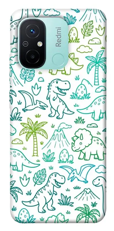 TPU чохол Demsky Dino pattern для Xiaomi Redmi 12C