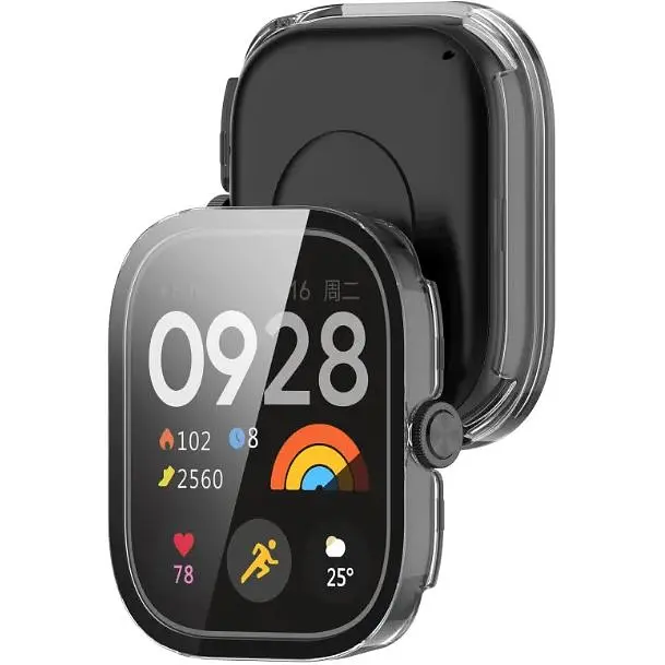 Чохол-накладка DK для Xiaomi Redmi Watch 4 Пластик Gloss Glass Full Cover (clear) - фото 2