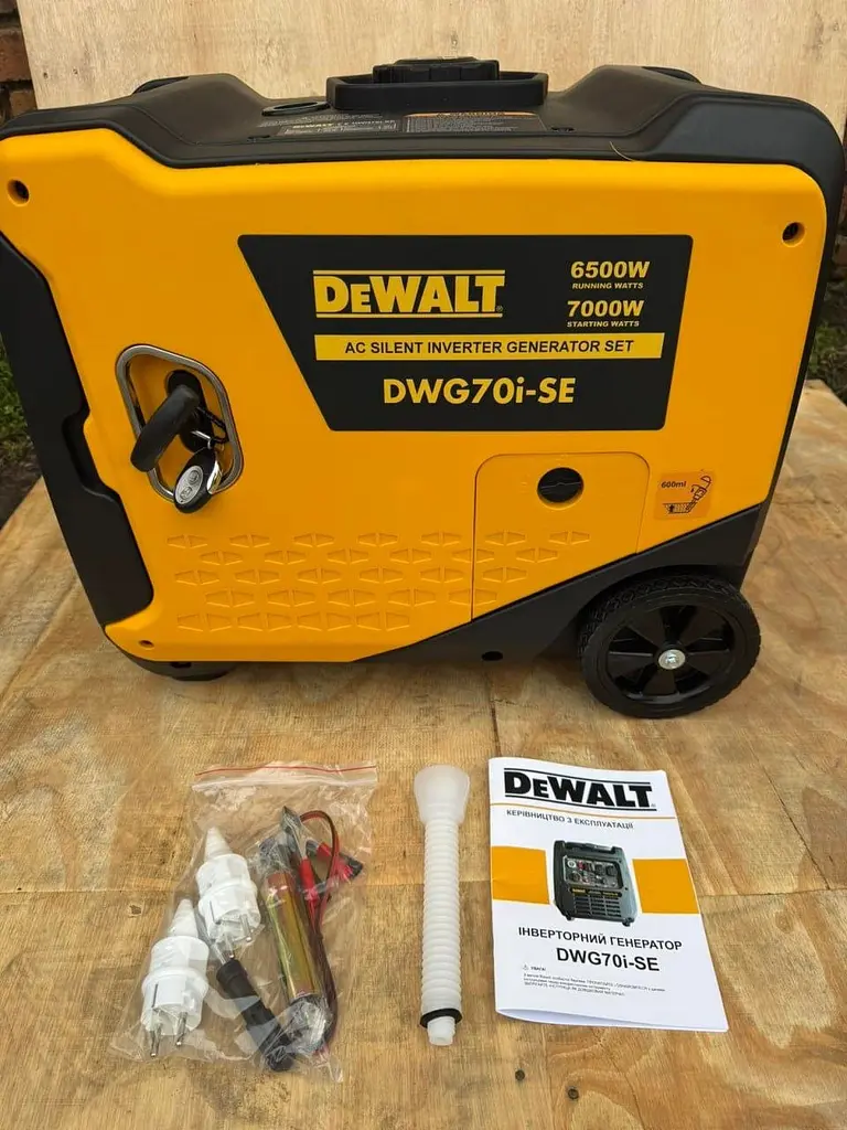 Інверторний бензиновий генератор-валіза з колесами DeWalt DWG70i-SE (7,0 -6.5 кВт) + електростартер - фото 2