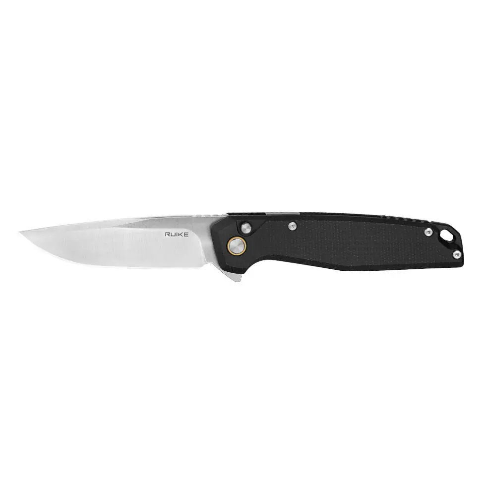 Ніж складаний туристичний Ruike P873-MB, (8.8 см)14C28N/G10 чорний - фото 4