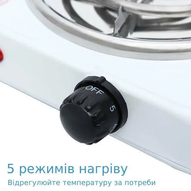Електрична плита JX-2020B спіраль 2-комфорки 2000W - фото 6