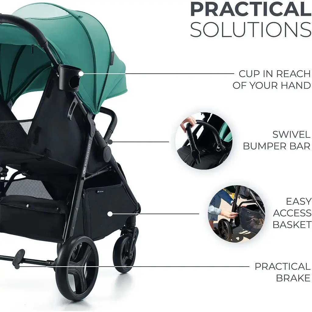 Прогулянковий візочок Kinderkraft Rine Juicy Green зелений (00-00305206) - фото 10