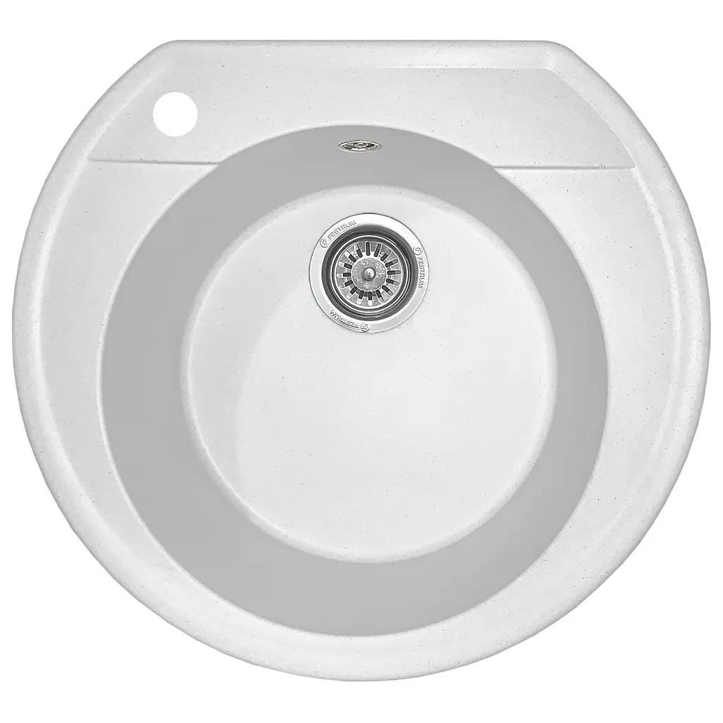 Мойка кухонная Valetti 31N гранитная 530х490 мм белая - фото 3