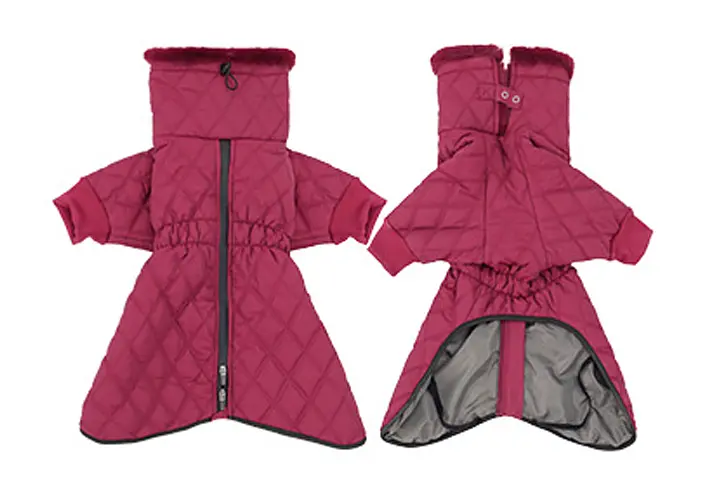 Теплий зимовий одяг для собак Wan Talk Winter Warm High Collar Dog Bordo Clothes з високим коміром, L - фото 2