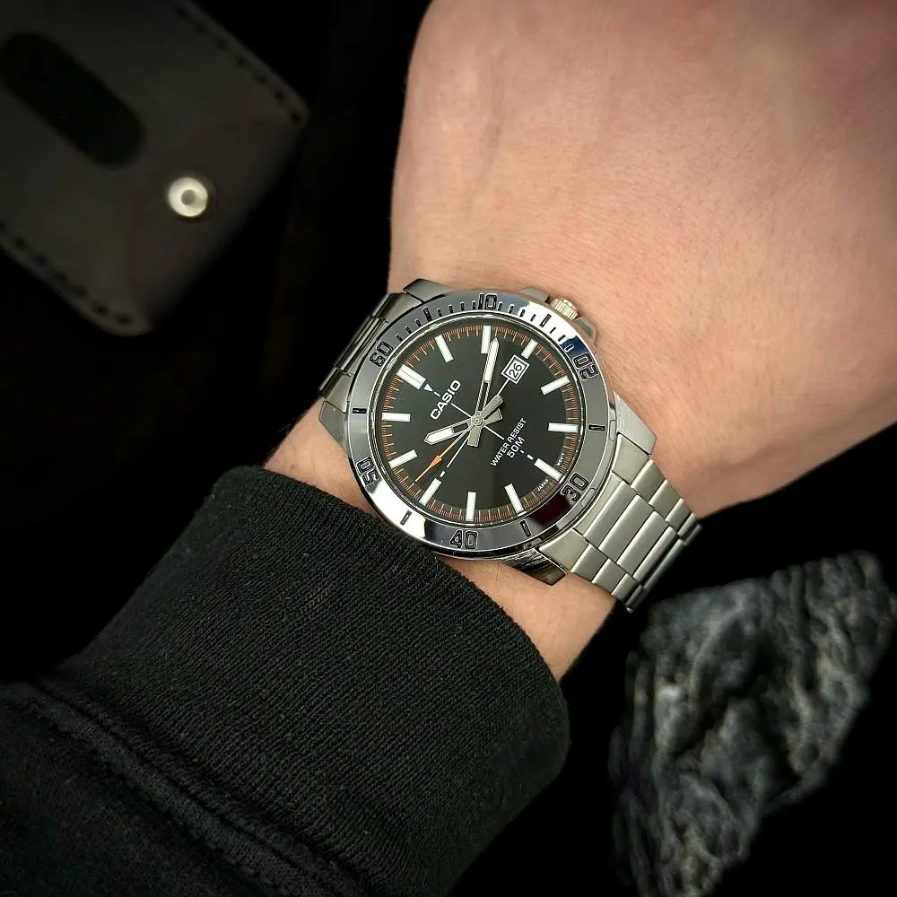 Чоловічий годинник Casio MTP-VD01D-1E2 Сріблястий ( AT1141-0203 ) - фото 2