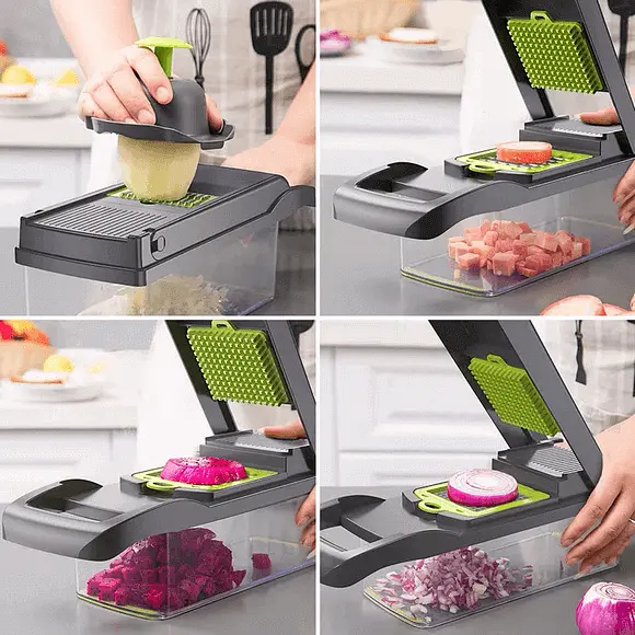 Багатофункціональна овочерізка з контейнером 14 в 1 — Veggie Slicer - фото 5