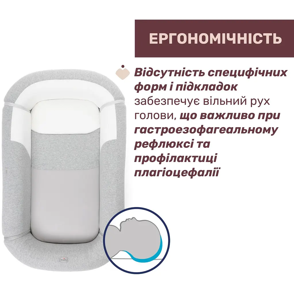 Матрац-кокон Chicco Mommy Pod 3 в 1 ергономічний сірий (87166.47) - фото 2