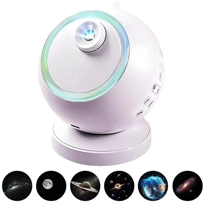 Проектор-нічник Meteor E25 with Bluetooth + 6 discs 2400 mAh White Epik teh0029702 - фото 2