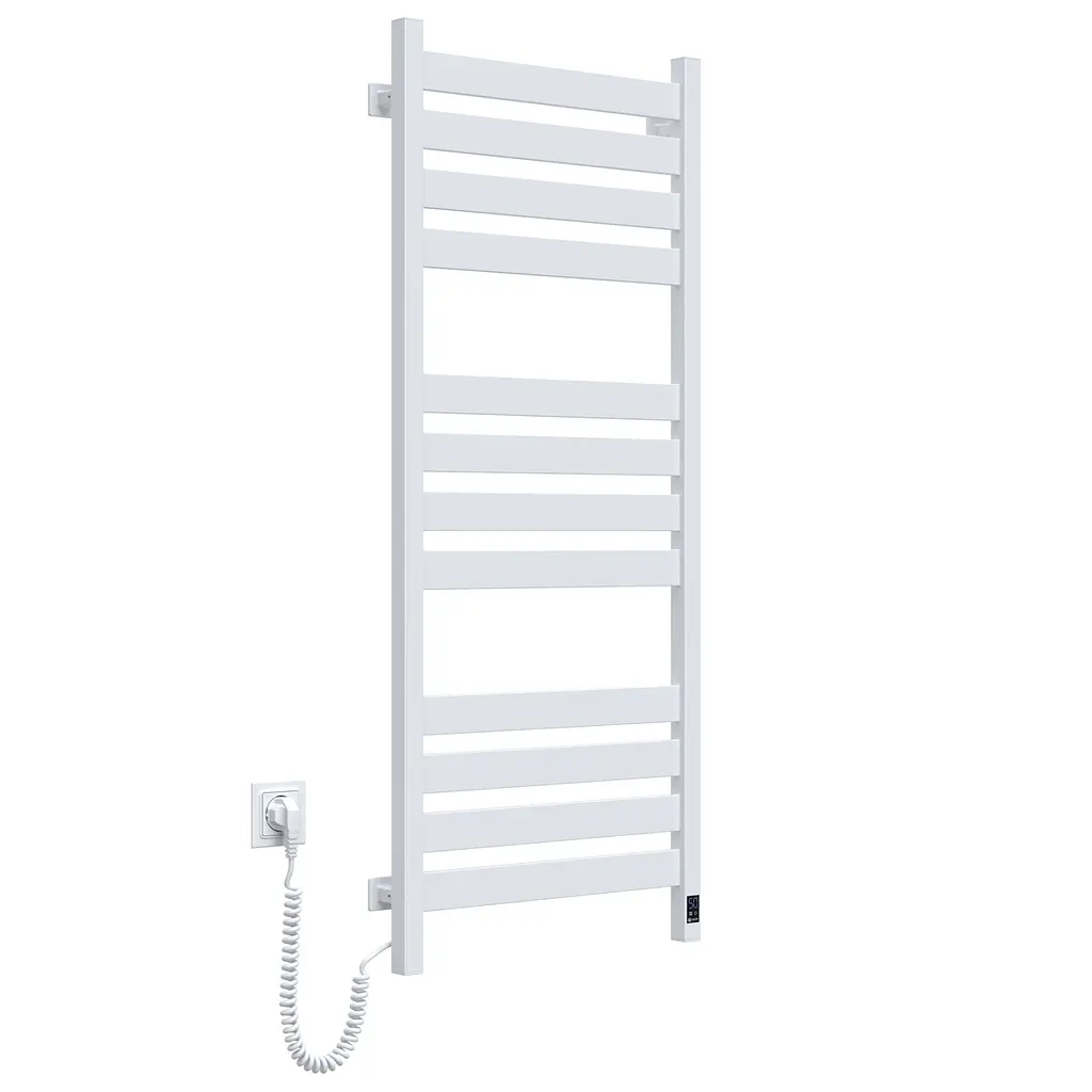 Электрический полотенцесушитель Navin Largo 500x1200 Sensor левостороннее с таймером, белый бархат 12-028153-3680, Белый матовый, Левое, Электронный - фото 3