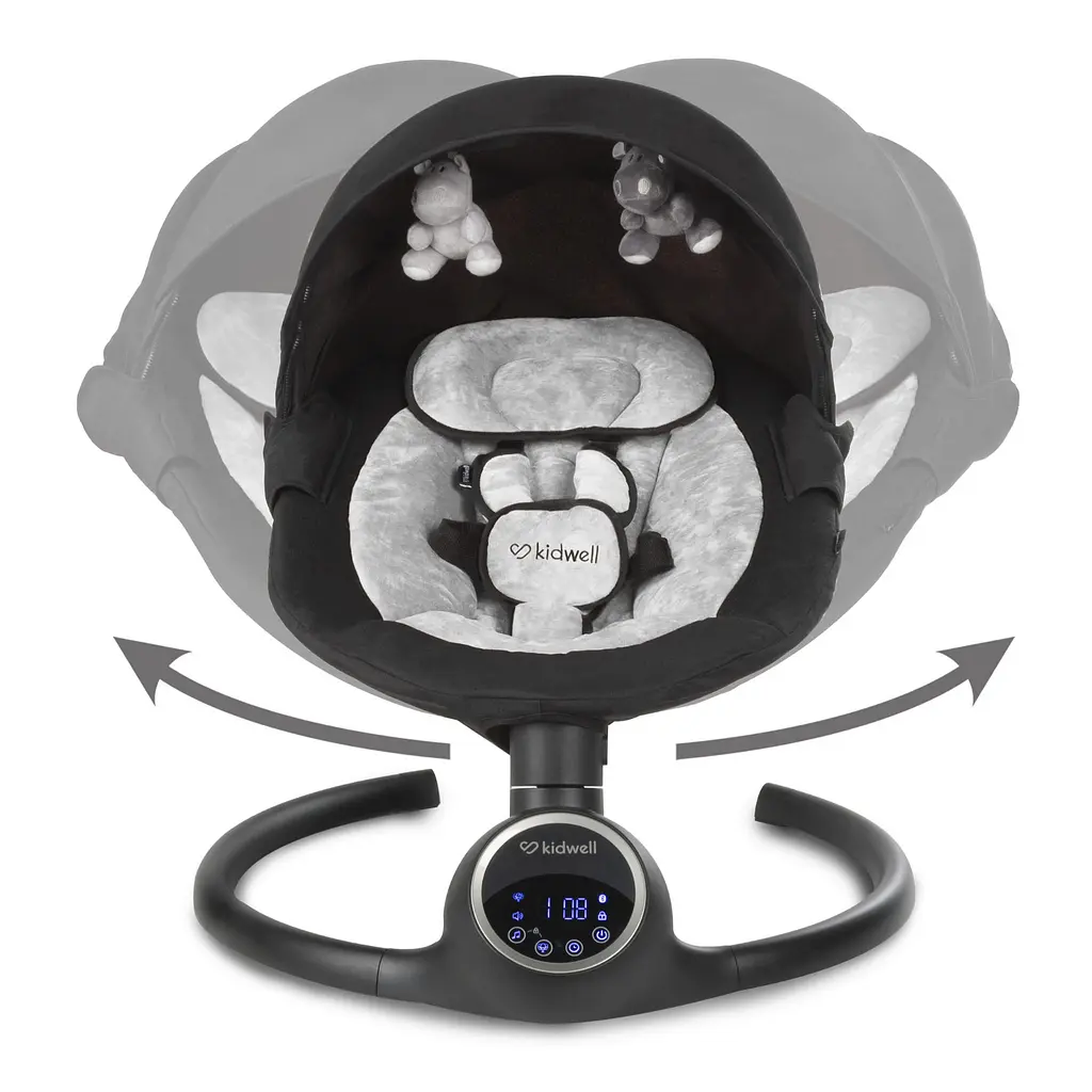 Заколисуючий центр Kidwell 2в1 REVE Black/Silver - фото 4