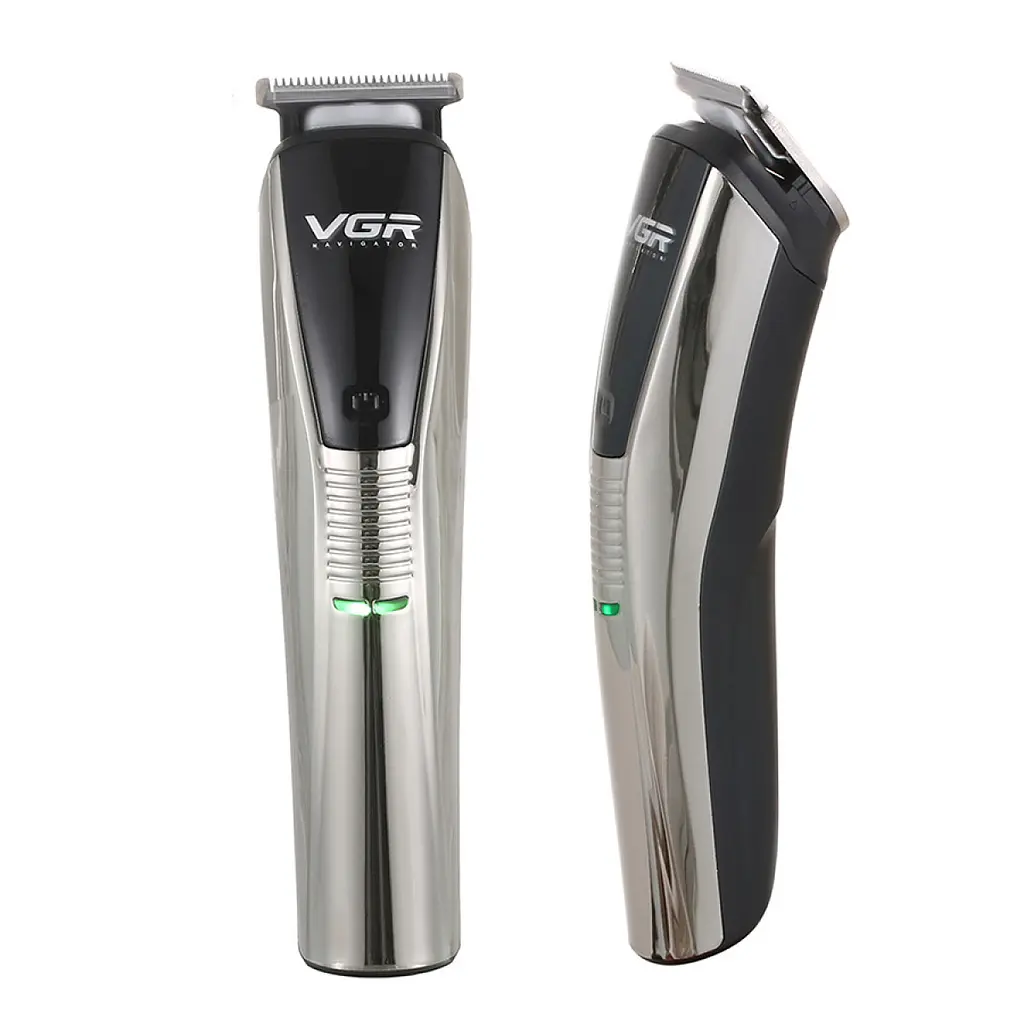 Машинка для стрижки професійна VGR V-029 акумуляторна з насадками, срібло VGR HP-V-029 - фото 3