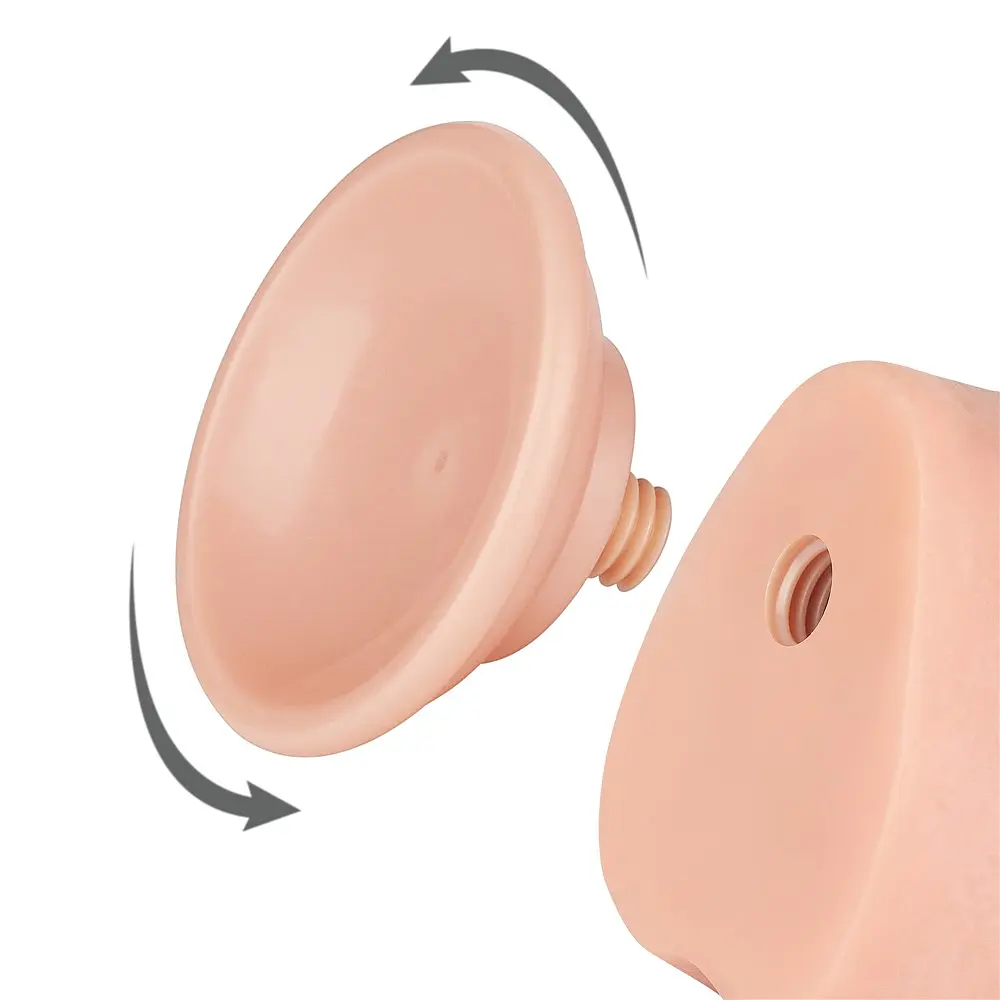 Фаллоимитатор Sliding-Skin Dual Layer Dong 9.5'' 24 см телесный - фото 5
