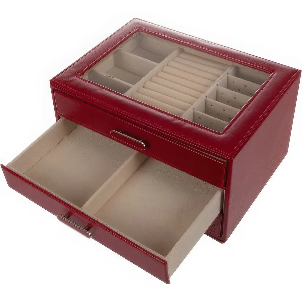Органайзер для прикрас Elen Dekor 25х18х14.3 см червоний (819-031) - фото 3