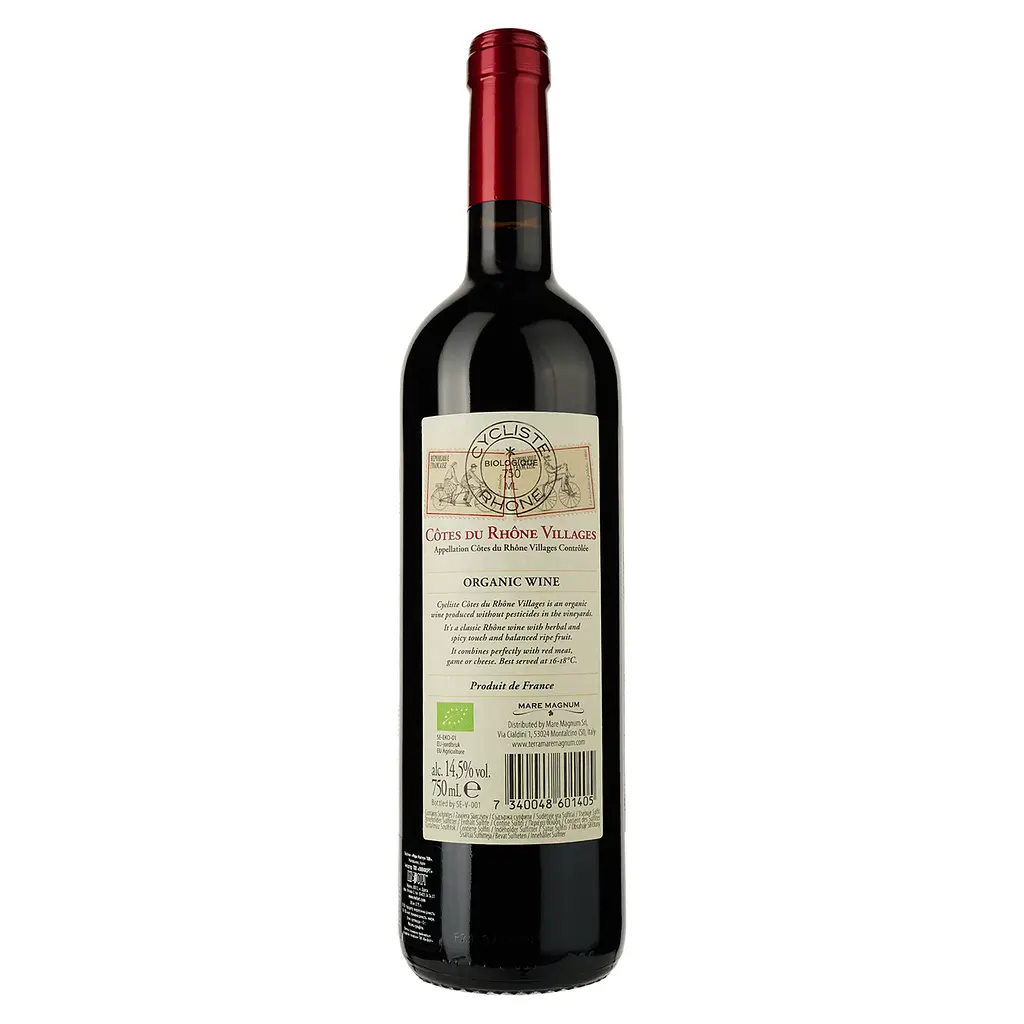 Вино Mare Magnum Cycliste Cotes Du Rhone Villages, червоне, сухе, 14,5%, 0,75 л - фото 2