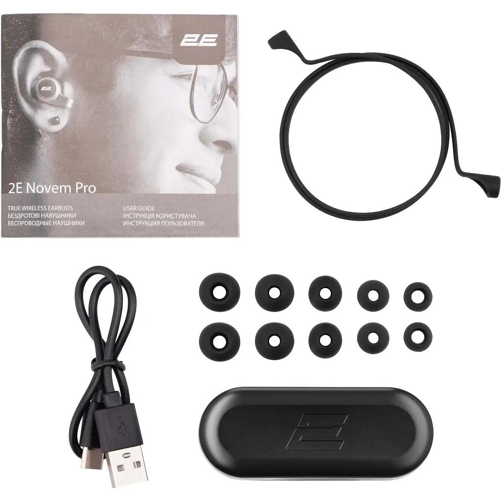 Навушники 2E Novem Pro True Wireless Waterproof Mic Black - фото 10