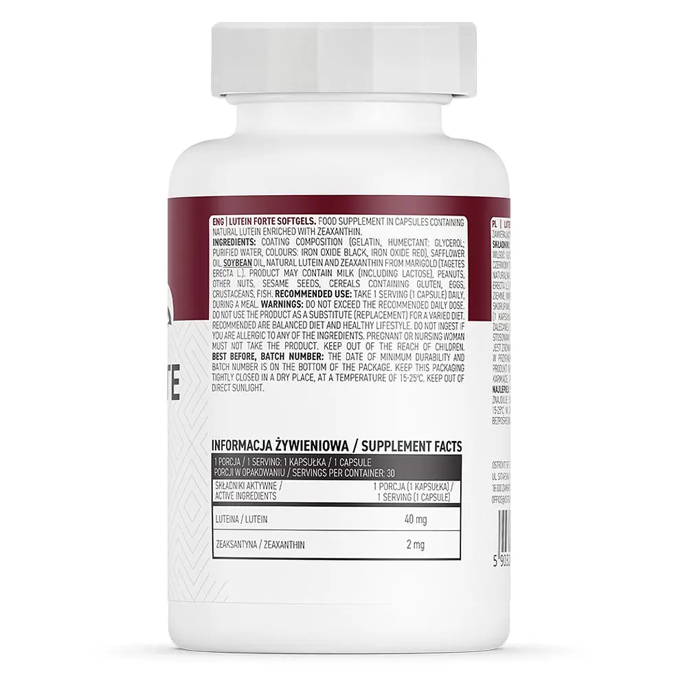 Амінокислота OstroVit Lutein Forte 30 капсул - фото 2