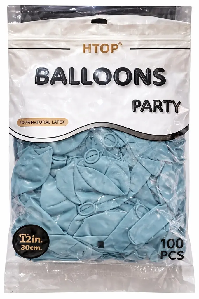 Надувні повітряні кулі HTOP 100 шт Party Balloons 30 см Товари для оформлення Дня народження Святкова атрибутика Блакитний - фото 2