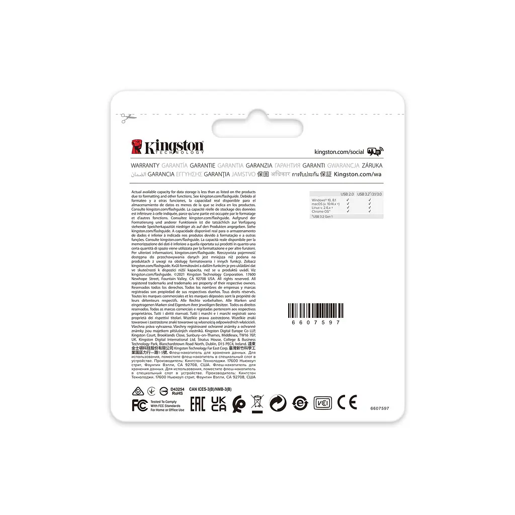 USB флеш накопитель Kingston 2x64GB DataTraveler Exodia M Black/Blue USB 3.2 (DTXM/64GB-2P) - фото 7