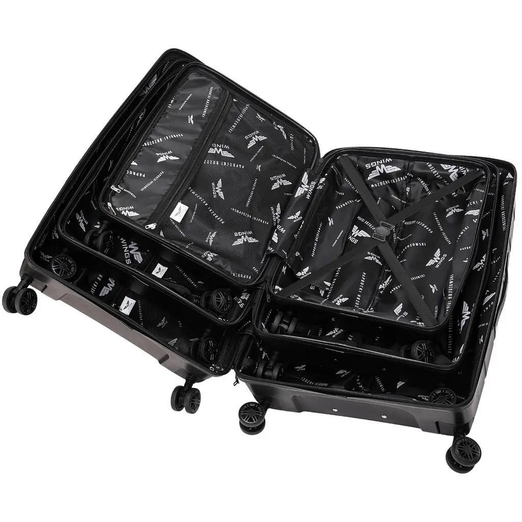 Валіза Wings HWF01 велика 97л чорна (HWF01-L-Black) - фото 6