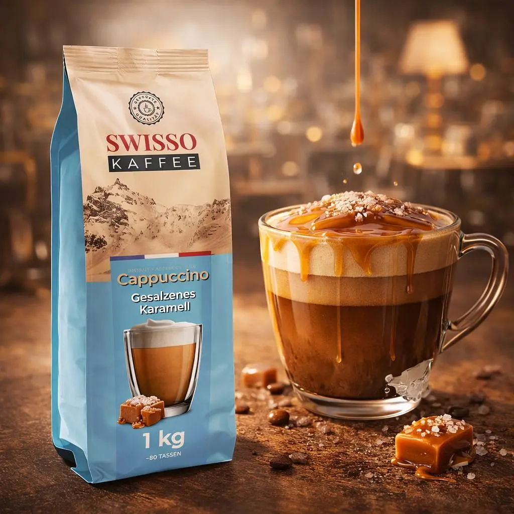 Капучино Swisso Kaffee Cappuccino Gesalzenes Karamell зі смаком солоної карамелі 1 кг - фото 4