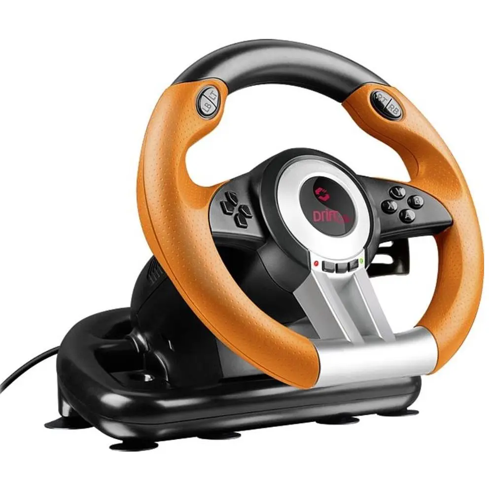 Кермо ігрове SpeedLink OZ Drift Racing Wheel SL6695BKOR01 Black/Orange вібраційне з педалями - фото 2