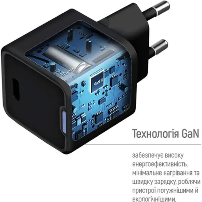 Зарядний пристрій ColorWay GaN Mini 25W PD Port PPS USB-C black (CW-CHS052PD-BK) - фото 8
