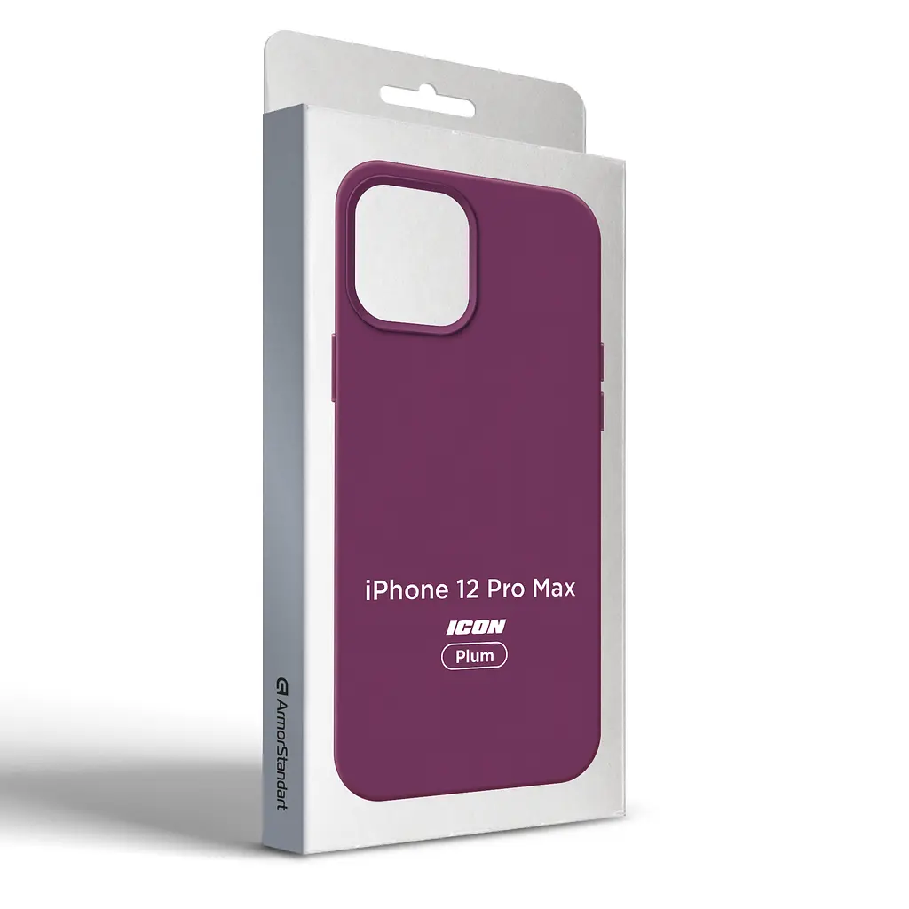 Силиконовый чехол для Apple iPhone 12 Pro Max, ICON2 Case, бордовый, противоударный, панель, защита всего корпуса, матовая поверхность Soft Touch, выступает над дисплеем, совместим с защитными стеклами и пленками, с микрофиброй, ArmorStandart (ARM60575) - фото 9