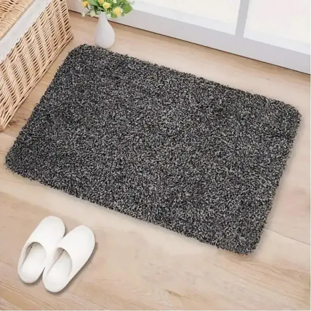 Супервбираючий придверний килимок для підлоги Clean Step Mat 45x70 см, Yu Xin Сірий 86032 - фото 2