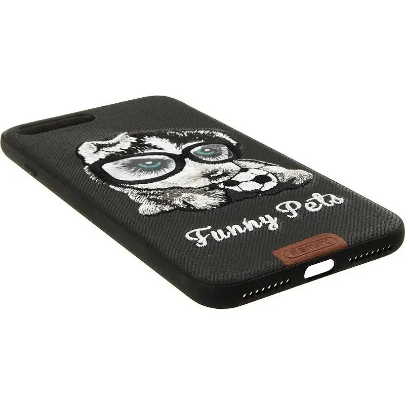 Чохол-накладка Remax Funny Pets Series Case Apple iPhone 7 Plus Black - фото 5
