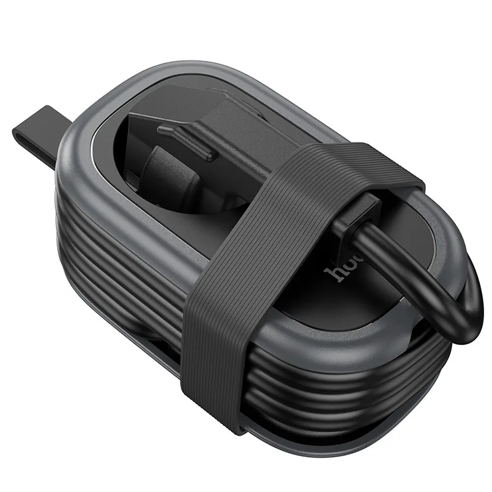 Мережевий зарядний пристрій подовжувач Hoco NS7 2 USB/ Type-C PD 20W 1 розетка 1.1m чорний - фото 7