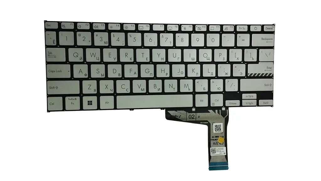 Клавіатура для ноутбука Asus X1402, X1403 Series, Silver - фото 2