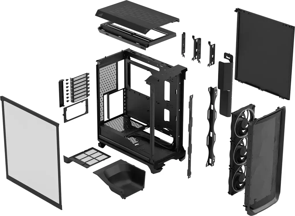 Корпус Fractal Design Meshify 3 RGB TG LT Black (FD-C-MES3A-06) - фото 6