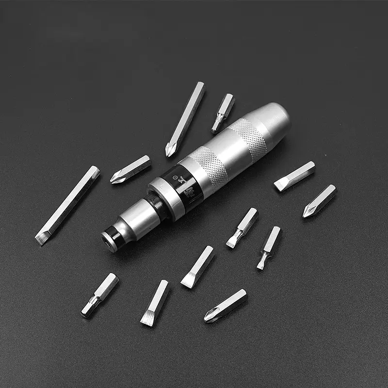 Універсальний набір ударних біт із ударно-поворотною викруткою Impact Screwdriver Set 12 біт у кейсі - фото 6