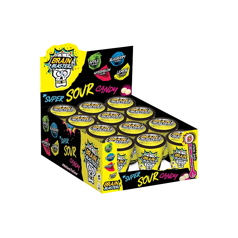 Льодяники Brain Blasterz Original Hard Candy Tub 48 г - фото 7