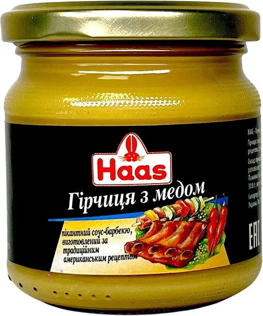 Гірчиця Haas з медом 215 г