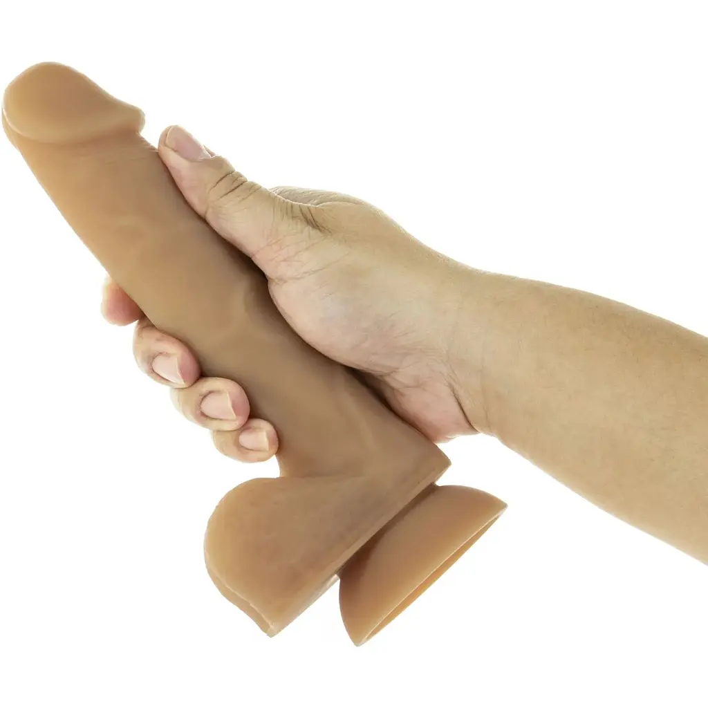 Фалоімітатор Addiction - Andrew 8 silicone Dong - Caramel - фото 3