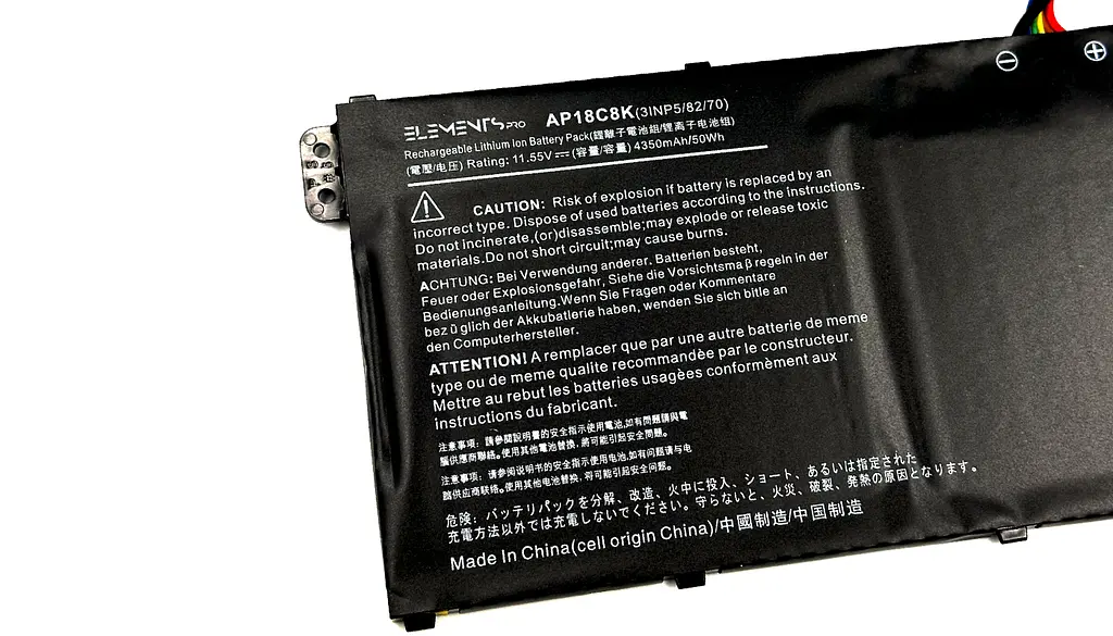 Акумулятор для Acer Aspire 5 A514-51 A514-53 7 A715-42 Spin 3 SP314-54 Swift 3 SF314-32 TravelMate P2 P215-52 11.55V 4350 mAh (AP18C8K-3S1P-4400) - фото 2