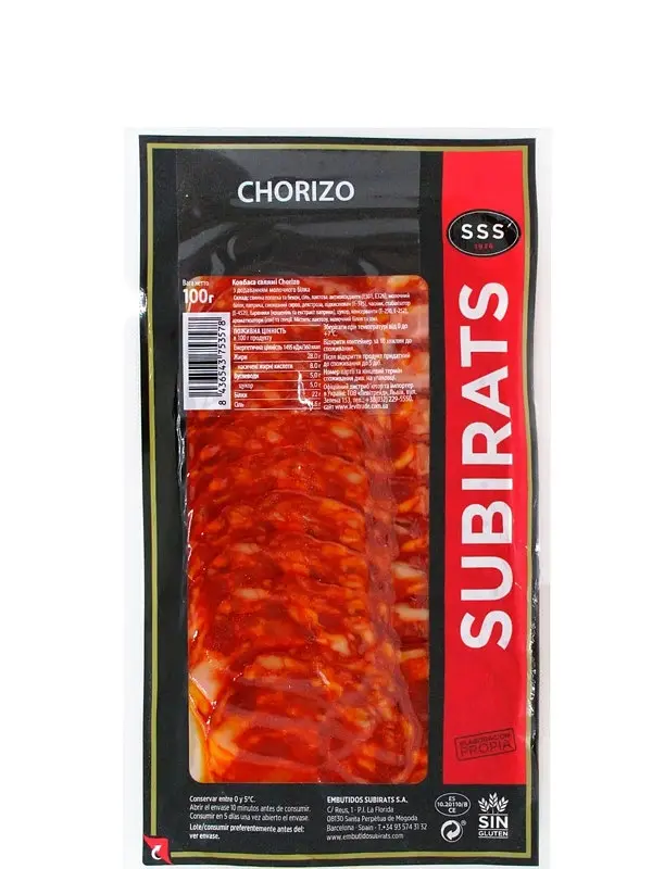Ковбаса Subirats Chorizo салямі 100 г