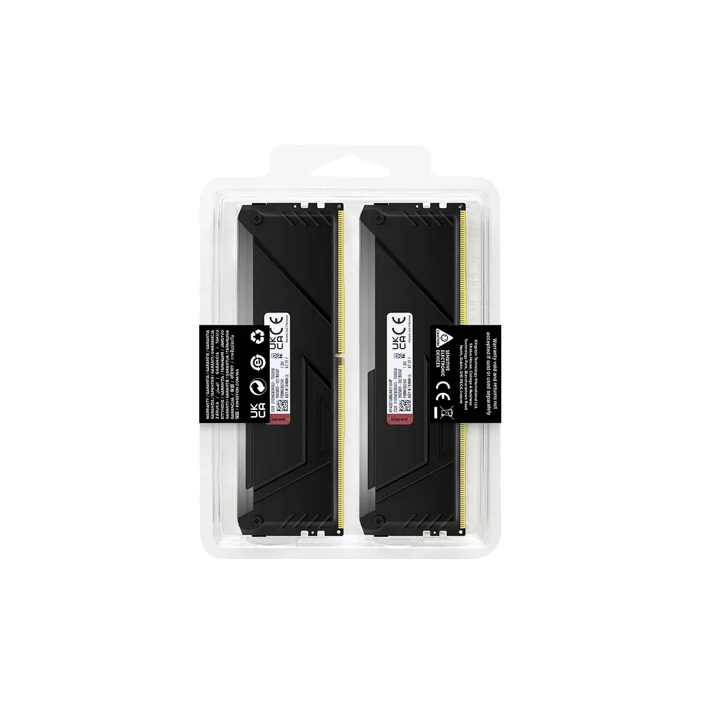 Модуль пам'яті для комп'ютера DDR4 16GB (2x8GB) 3200 MHz Beast Black Kingston Fury (ex.HyperX) (KF432C16BB2AK2/16WP) - фото 6