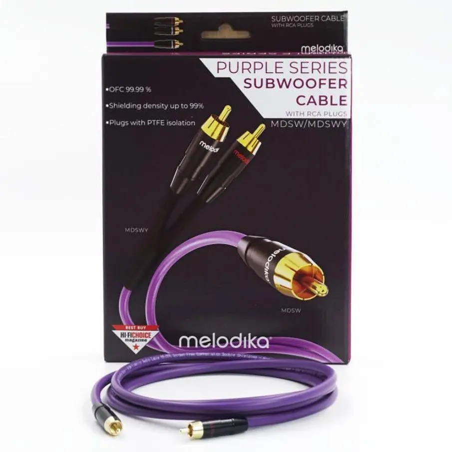 Сабвуферний кабель RCA-RCA Melodika Purple Subwoofer Cable MDS-W30 3m - фото 4