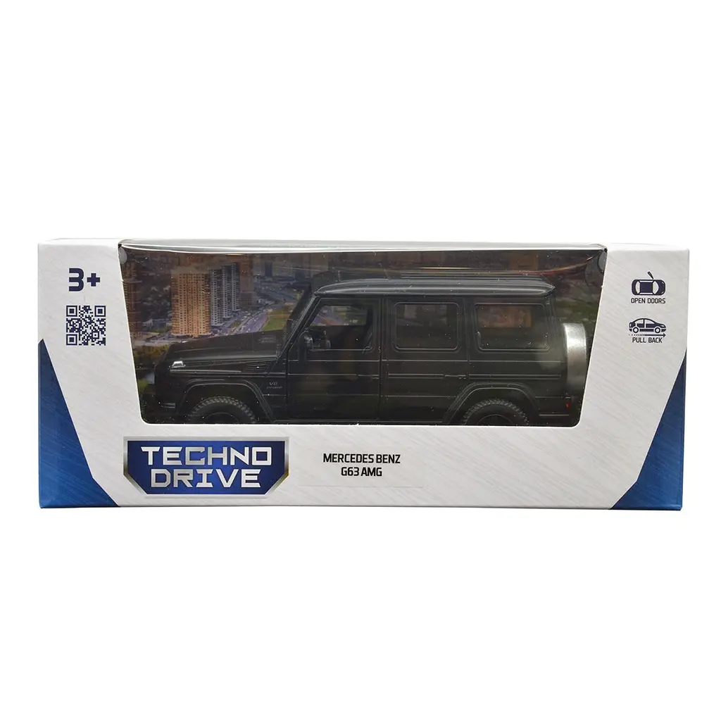 Автомодель TechnoDrive Mercedes Benz G63 AMG, 1:32, чорна (250347U) - фото 9