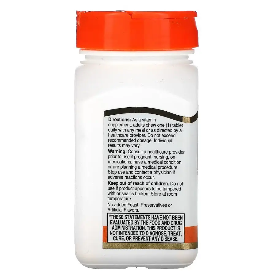 Вітамін C 21st Century Vitamin C 500 mg Chewable, 110 таблеток - Апельсин для підтримки імунітету - фото 3