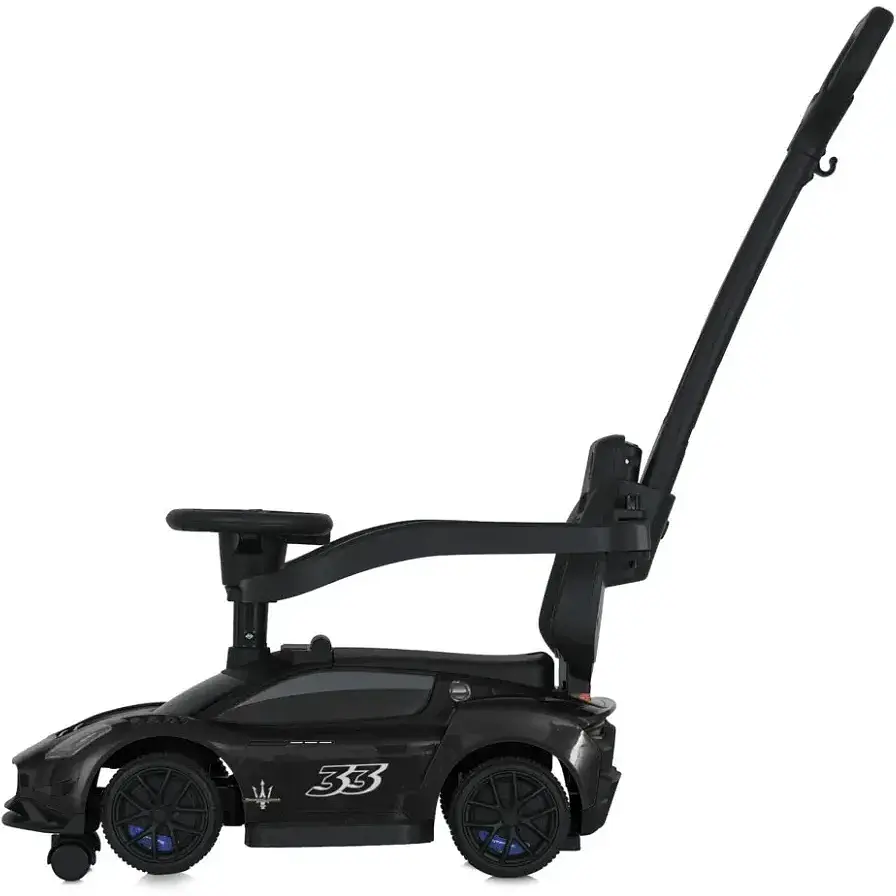 Детская каталка-толокар 2 в 1 Bambi M 5106-2 с родительской ручкой черный - фото 2