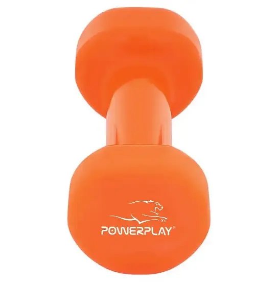 Гантель вінілова PowerPlay 4125 Achilles 4 кг Помаранчева 1 шт (PP_4125_4kg) - фото 3