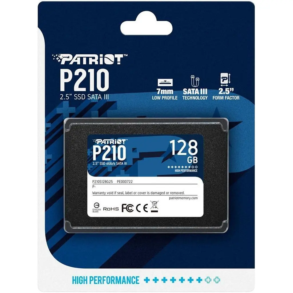 SSD накопичувач Patriot P210 128GB (P210S128G25) [153339] - фото 4